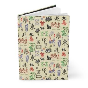 Mahjong Pattern Hardcover Journal — Matte Finish